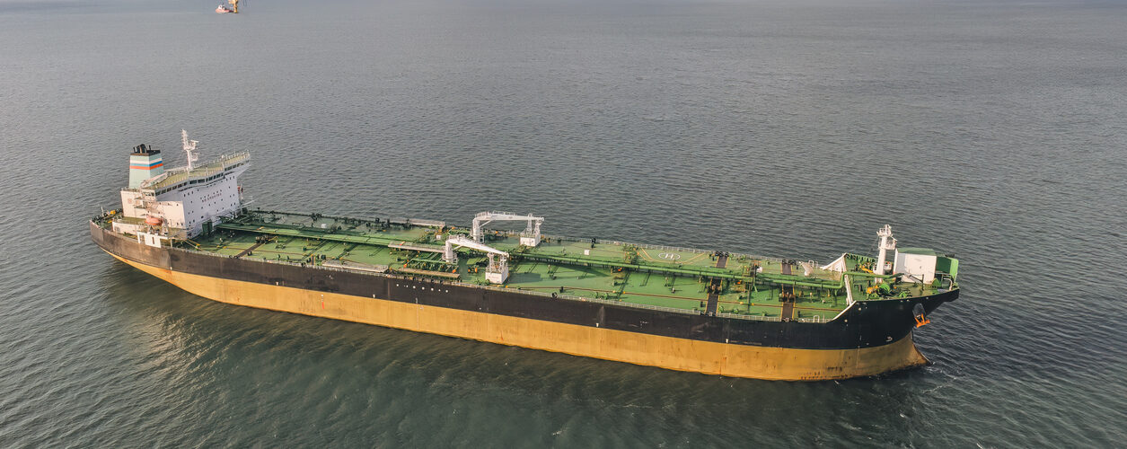 Russian oil tanker off the coast of Sakhalin.