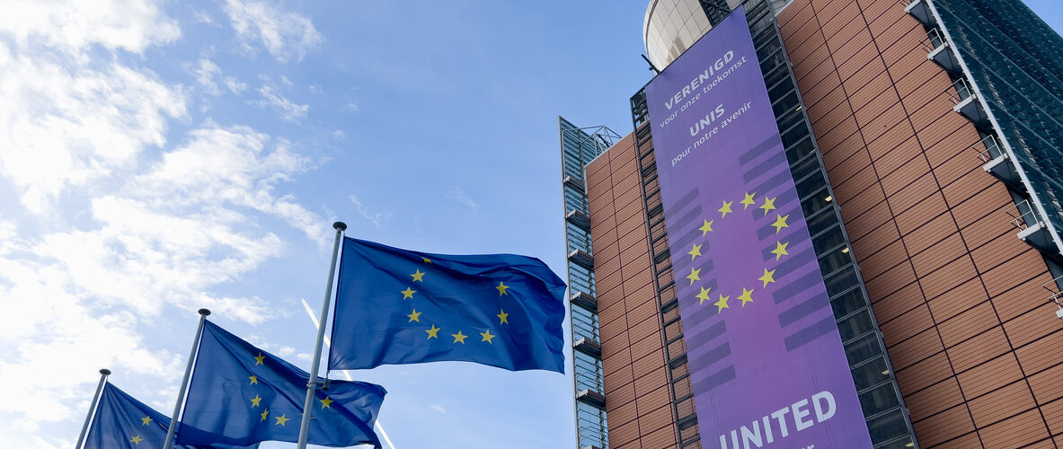 Exterior view of the European Commission headquarters in Brussels, Belgium on January 14, 2025.