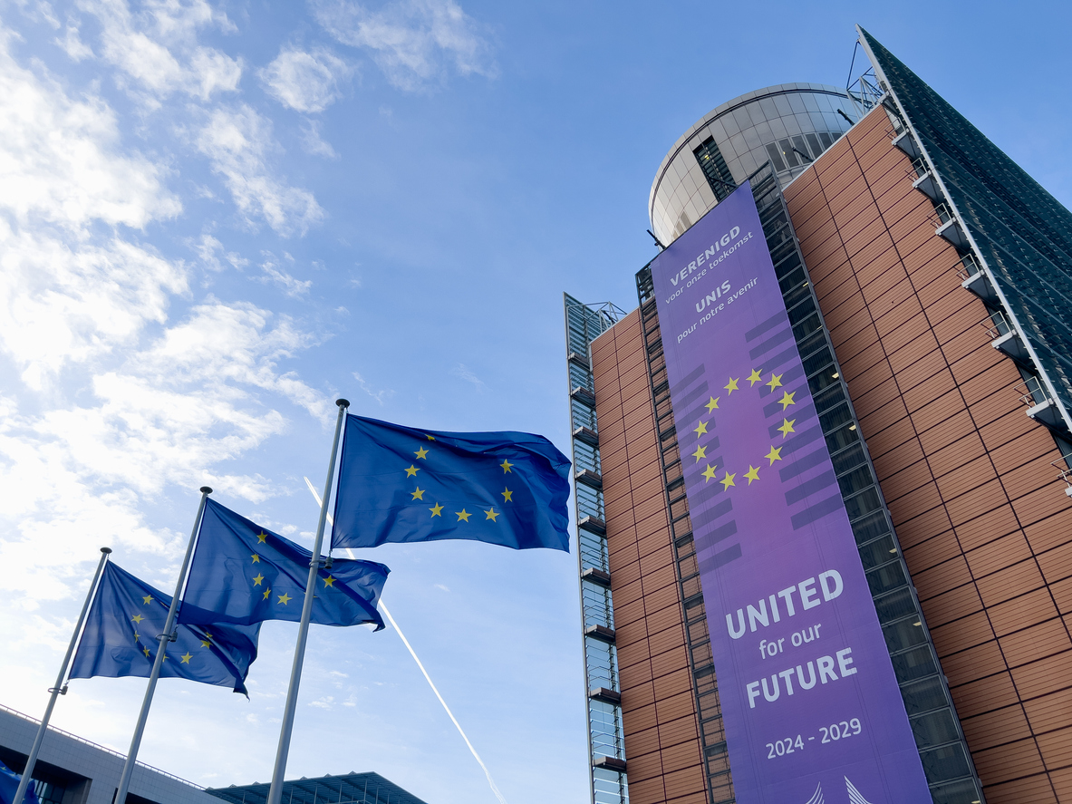 Exterior view of the European Commission headquarters in Brussels, Belgium on January 14, 2025.