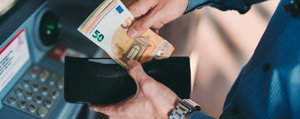 contant geld. Euro. Biljet.