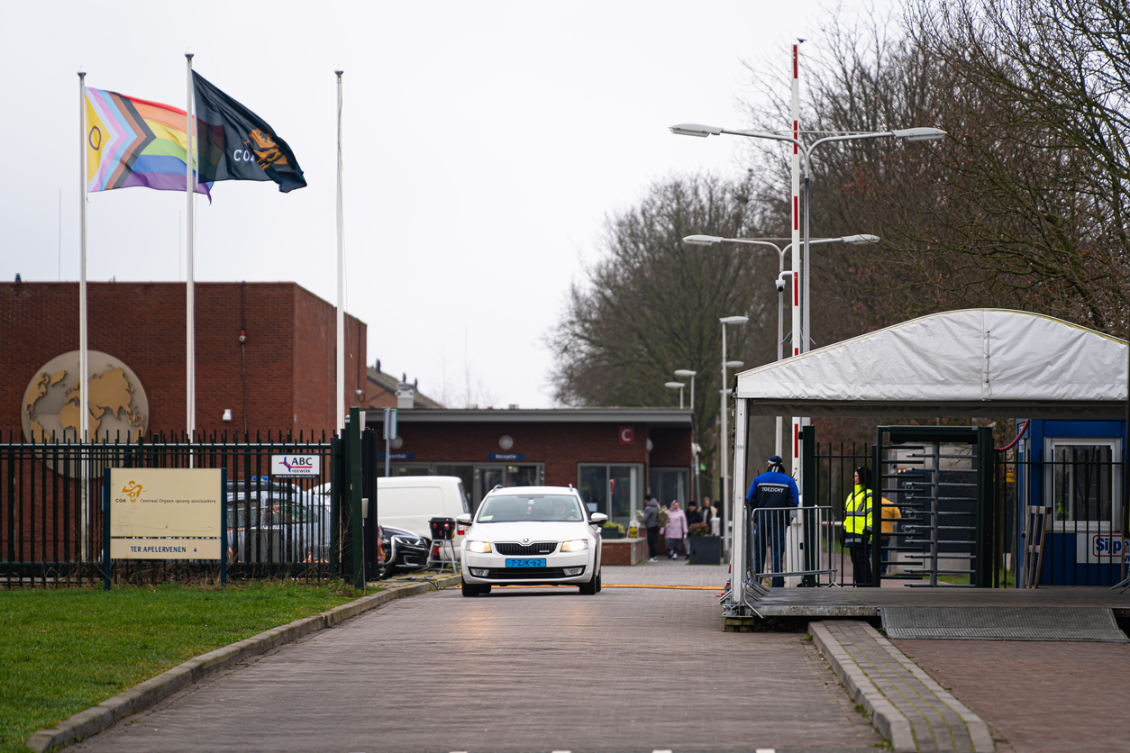 Ter Apel, the Netherlands - March 12, 2024: Entrance of Centraal Orgaan opvang asielzoekers (COA) Ter Apel, Reception Location Camp Dutch National Center for Asylum Seekers