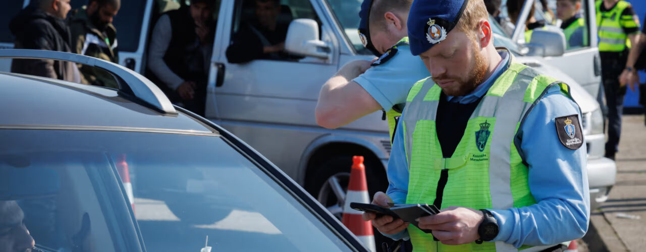 Grenscontrole aan de Nederlandse grens met Duitsland