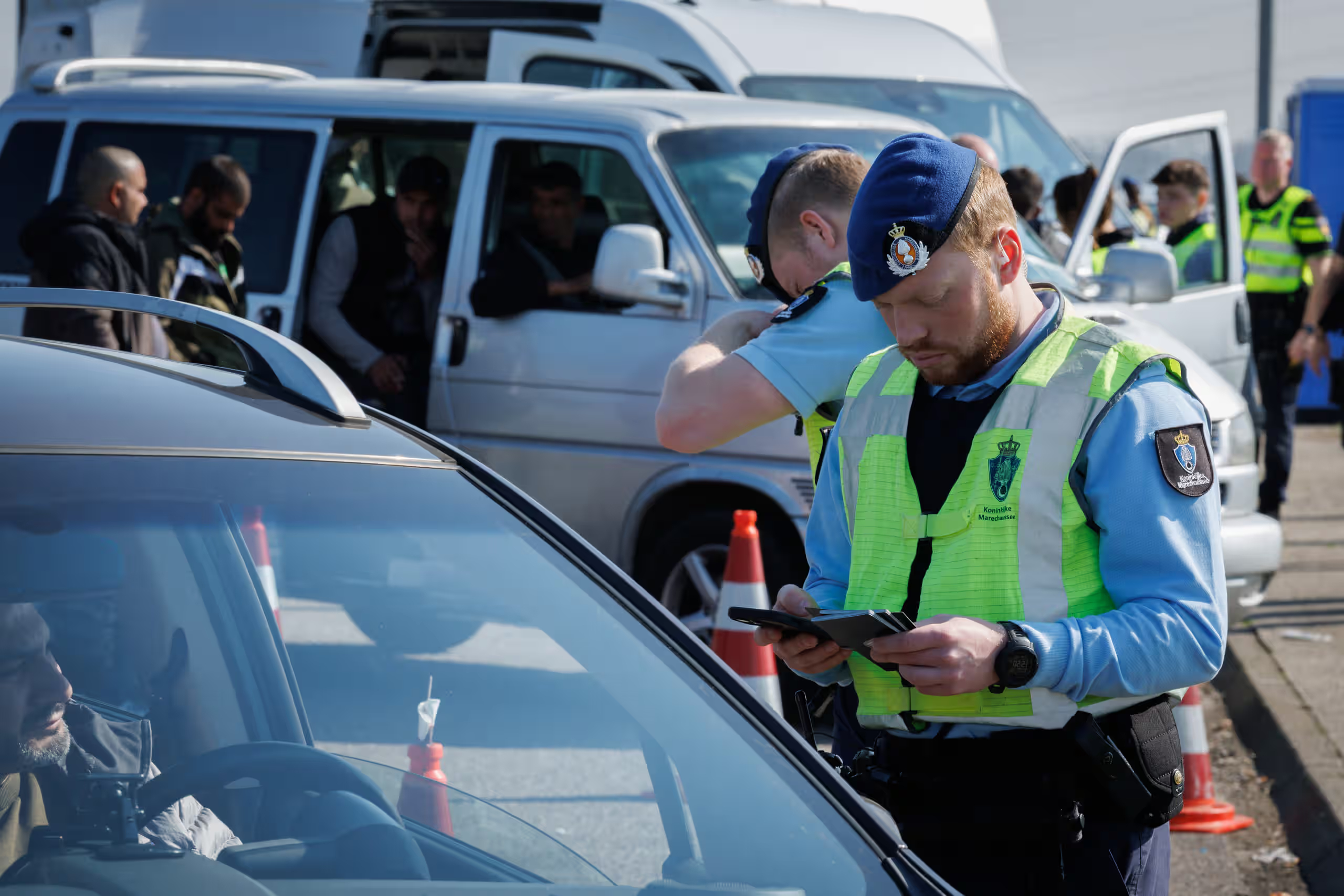 Grenscontrole aan de Nederlandse grens met Duitsland