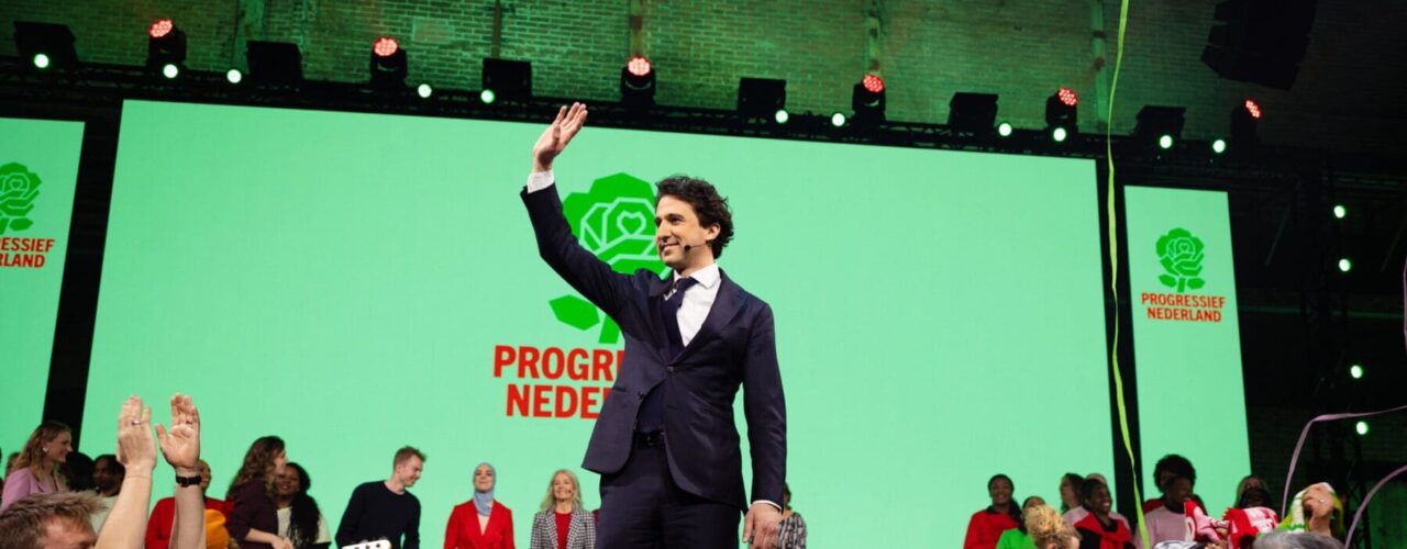Partijleider Jesse Klaver bij fusie GroenLinks PvdA.