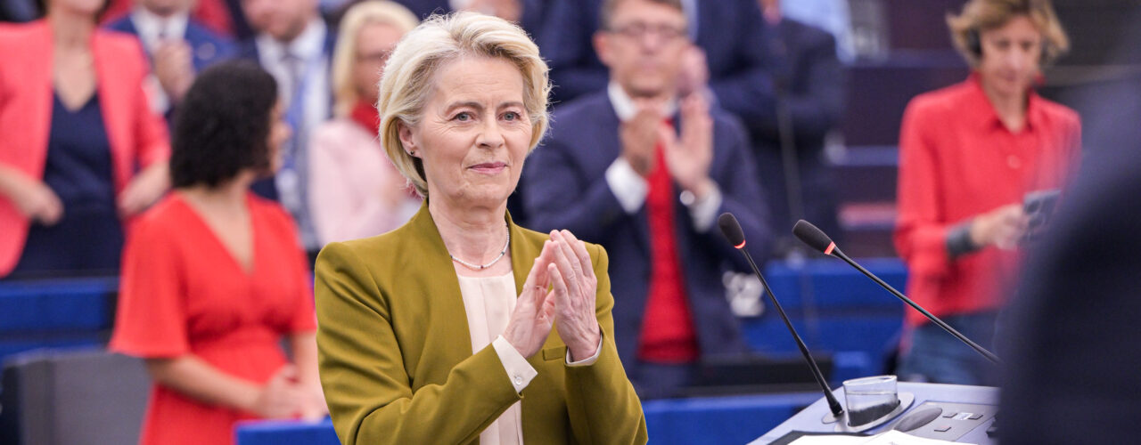 Ursula von der Leyen tijdens haar Europese troonrede.