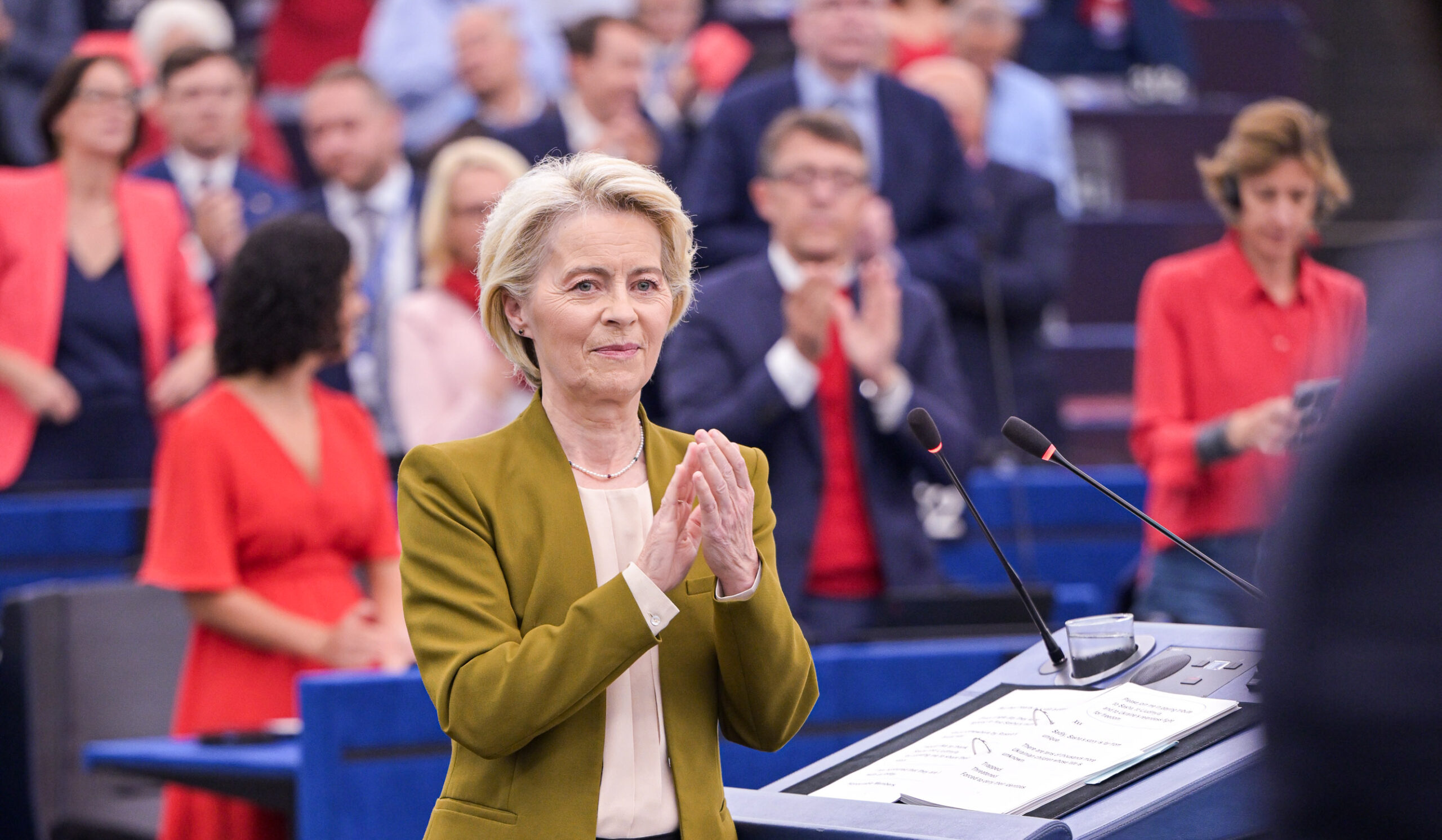 Ursula von der Leyen tijdens haar Europese troonrede.